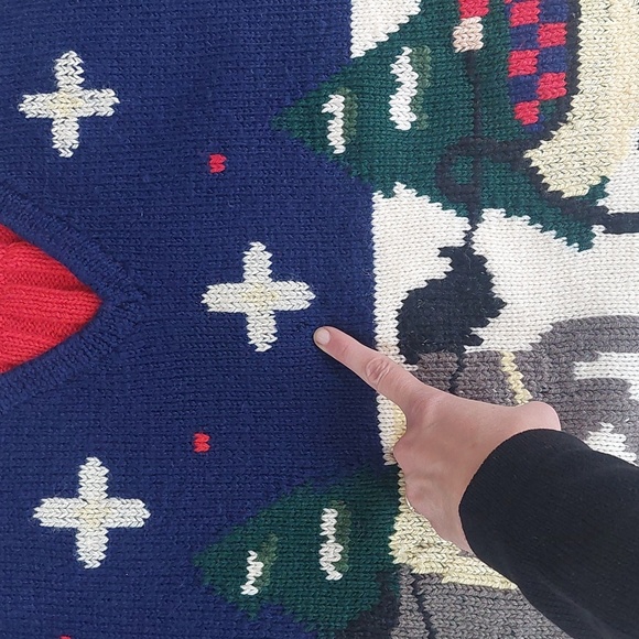 Berek Vintage Winter Hand Knit Wool Sweater Large - Picture 6 of 8